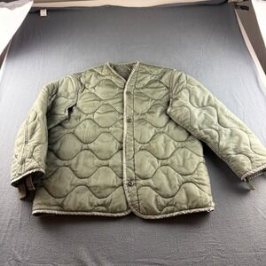 Vintage US Military Cold Weather Coat Liner Mens M Green M65 Field Jacket Puffer